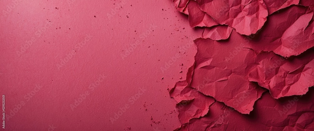 Obraz premium Crumpled red paper texture background with smooth surface and rough edges ideal for creative design and artistic projects