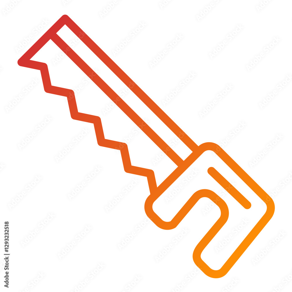 Hacksaw Vector Design Icon Style Hacksaw Vector Design Icon Style