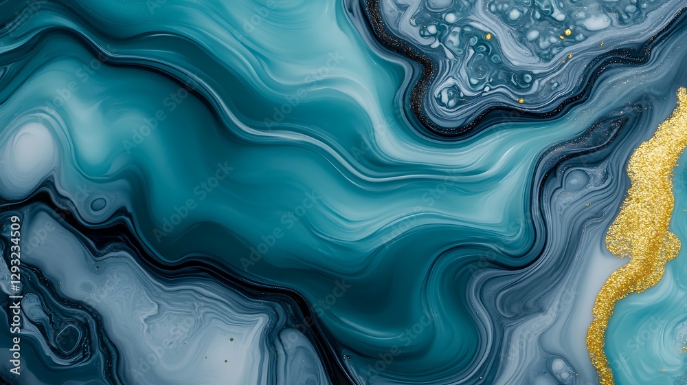 Stunning Abstract Swirling Patterns in Turquoise and Gold with Fluid Art Design for Creative Projects Stunning Abstract Swirling Patterns in Turquoise and Gold with Fluid Art Design for Creative Projects