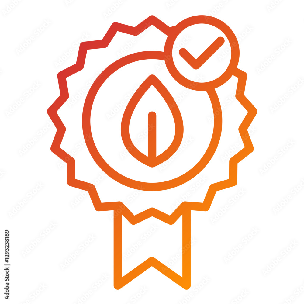 Green Certification Vector Design Icon Style