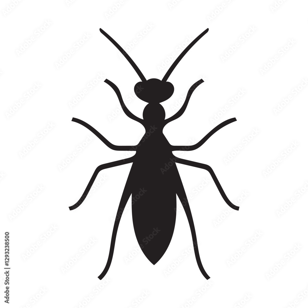 vector illustration of a black beetle vector illustration of a black beetle