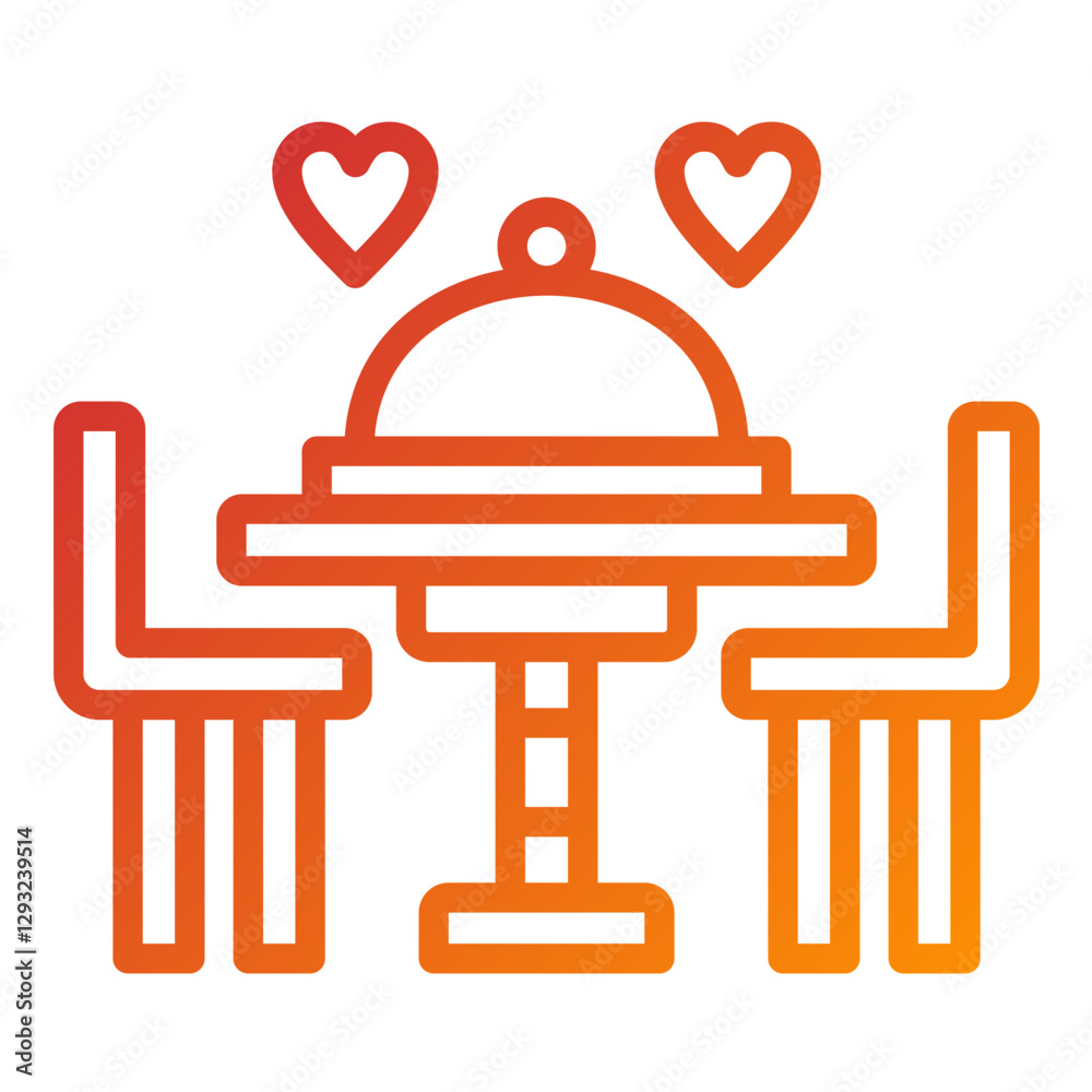 Dinner Date Vector Design Icon Style