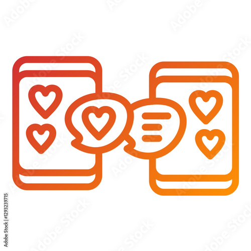Online Dating Vector Design Icon Style