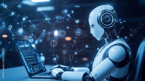 People use AI assistants like ChatGPT to help them with work. AI can learn from lots of data and generate new things, making it helpful for various tasks. photo