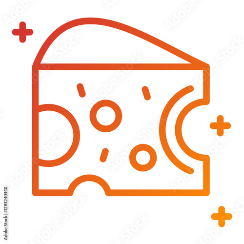 Cheese Vector Design Icon Style