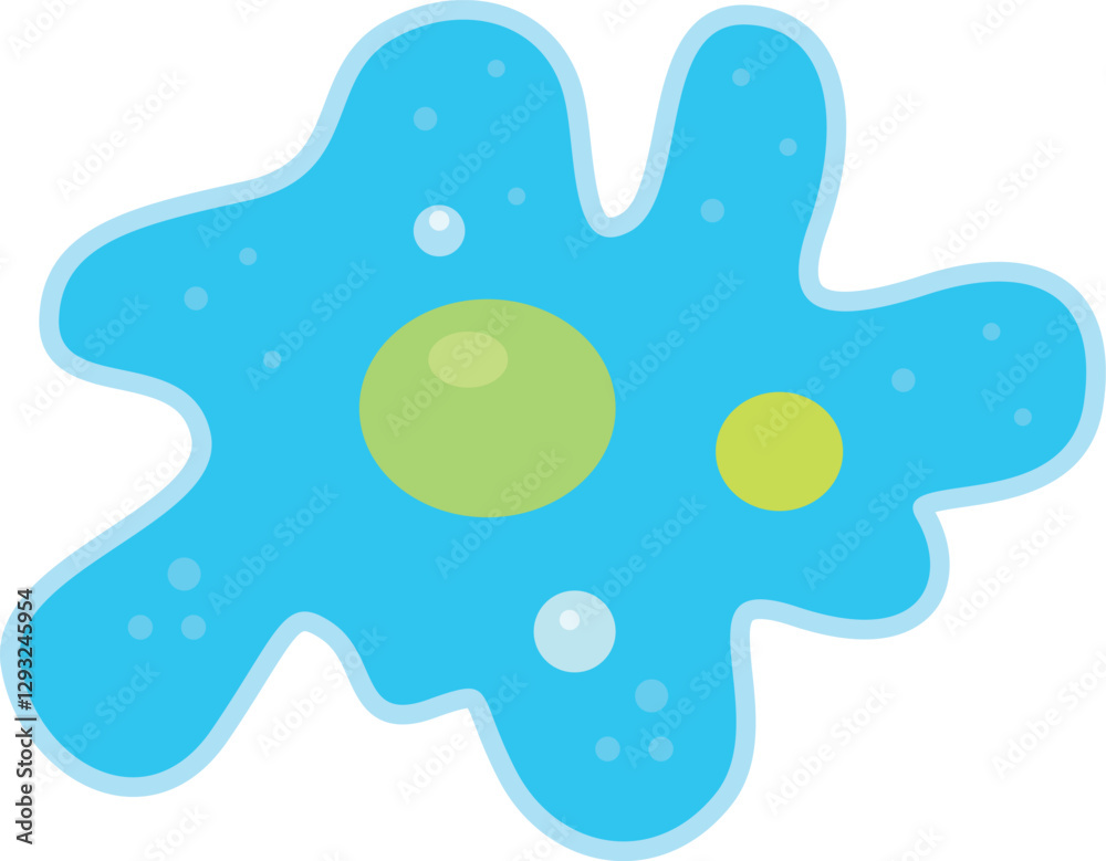 Amoeba Cell Structure Design Vector Illustration Amoeba Cell Structure Design Vector Illustration