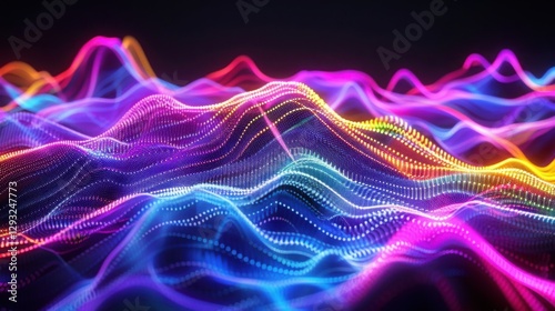A dynamic and vibrant psychedelic artwork featuring swirling neon patterns. for creative visuals.