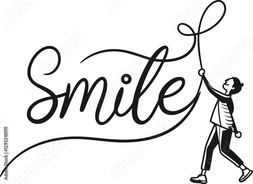 Man Holding a Sign: Unique Vector Illustration for Promotional Use

