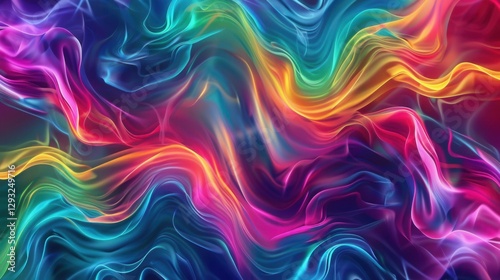 A dynamic and vibrant psychedelic artwork featuring swirling neon patterns. for creative visuals.