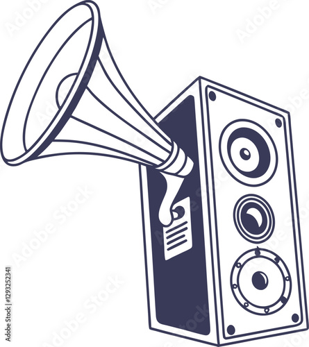 Vector Illustration of a Speaker Perfect for Music and Audio Designs