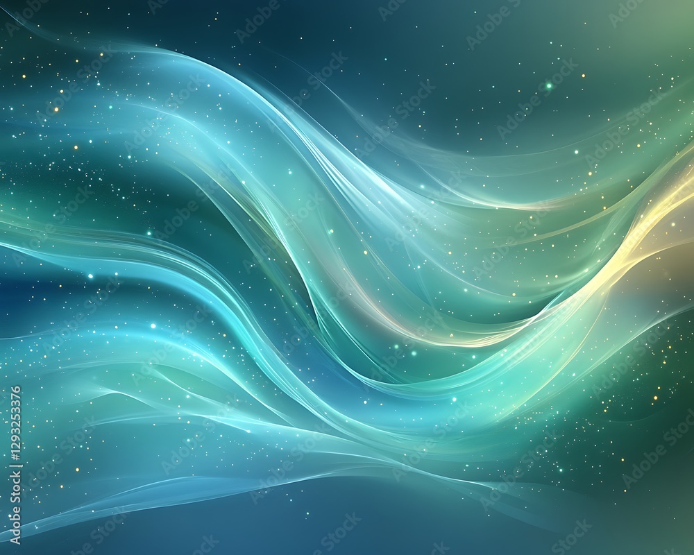 Celestial Waves Flowing Through Space Celestial Waves Flowing Through Space