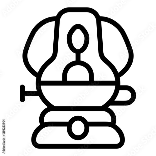 Oil Lamp Line Icon