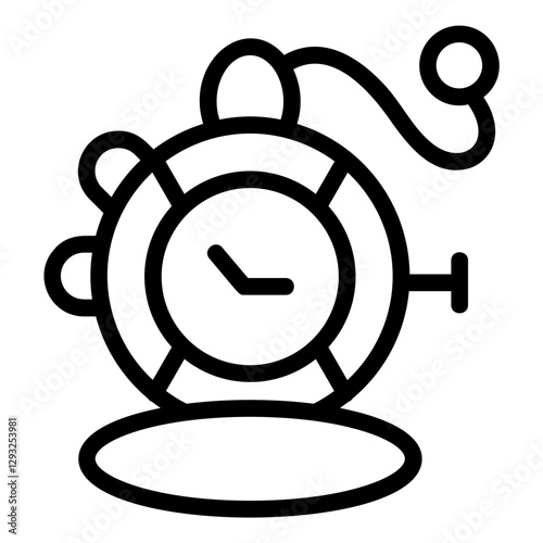 Pocket Watch Line Icon