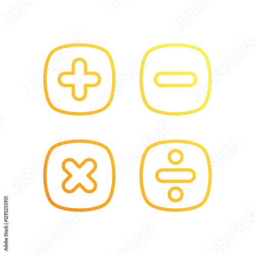 Math Symbols Vector icon