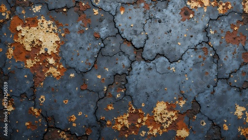 Aged and Rusted Metal Texture with Cracks – Industrial Grunge Surface