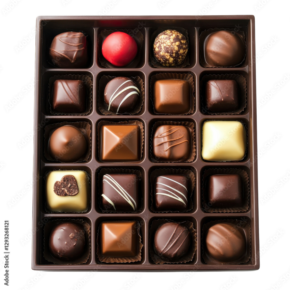 Luxury Chocolate Box Assortment on transparent background. Luxury Chocolate Box Assortment on transparent background.