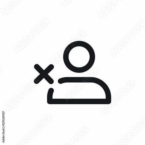 remove user profile icon vector sign