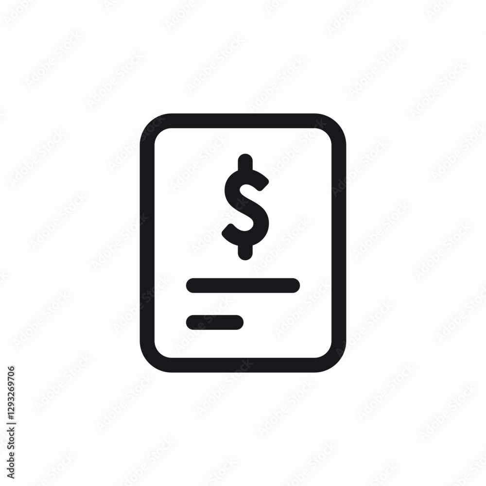 invoice payment document icon vector sign invoice payment document icon vector sign