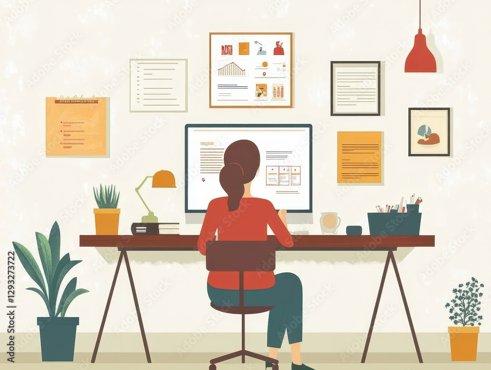 Fototapeta premium Business strategy infographic featuring productivity tips and timesaving hacks