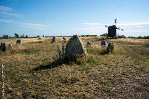 Steinsetzung auf Insel Öland