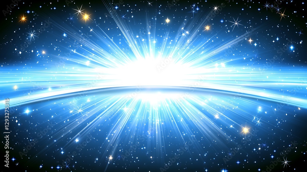 Fototapeta premium Cosmic explosion, space, energy, light, background, science fiction