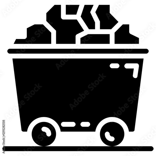coal vector glyph icon