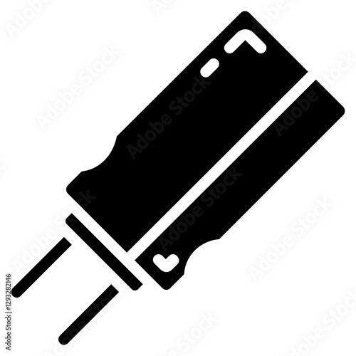 capacitor vector glyph icon