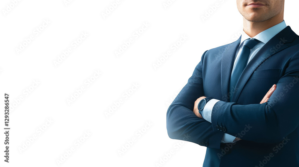 Confident businessman in suit, a portrait of professionalism, ambition, and success in corporate world Confident businessman in suit, a portrait of professionalism, ambition, and success in corporate world