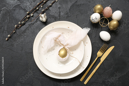 Beautiful table setting wit...