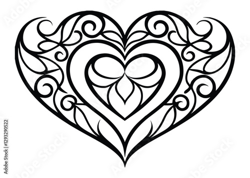 Detail intricate heart cut patterns