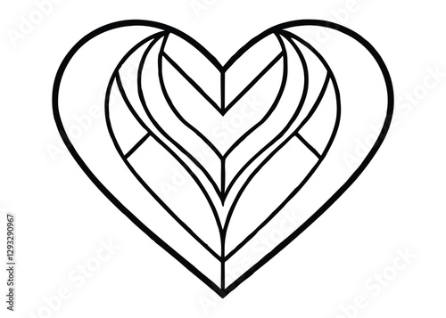 Explain paper-cut heart style
