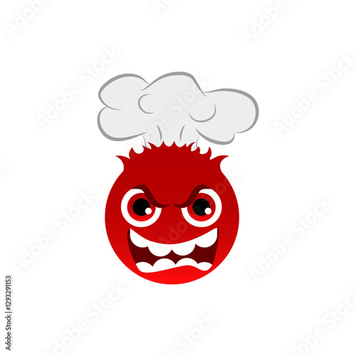 A hot headed emoji with a flaming red face, cartoon-like devil horns, and an aggressive expression, symbolizing fury, rage, and emotional outbursts online.