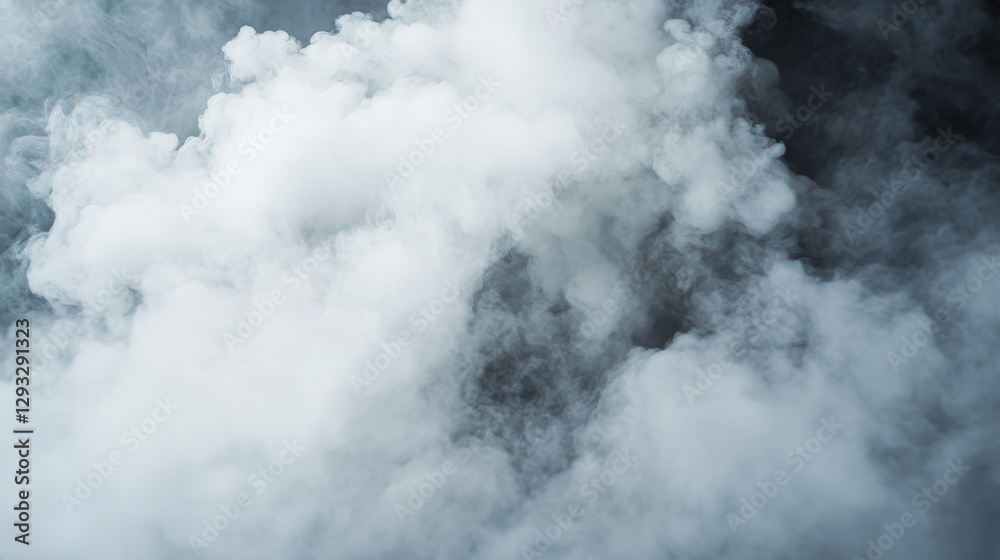 Obraz premium White smoke cloud with overlay effect on transparent background. Realistic border with fog. Vector illustration of smoky mist or toxic vapor on floor. Meteorological phenomenon or condensation.