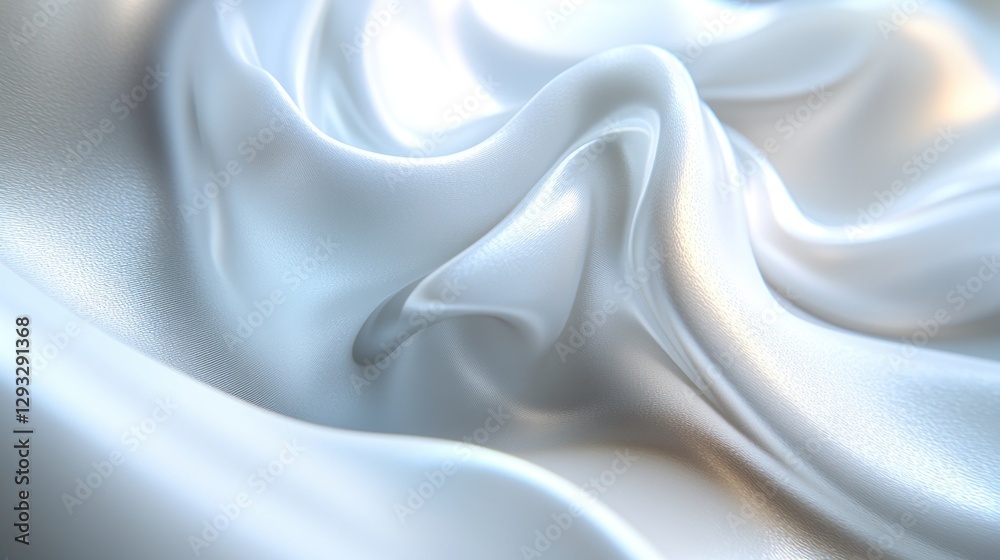 Obraz premium Elegant White Silk Drape