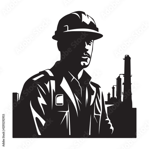 Engineer Silhouette Isolated clipart