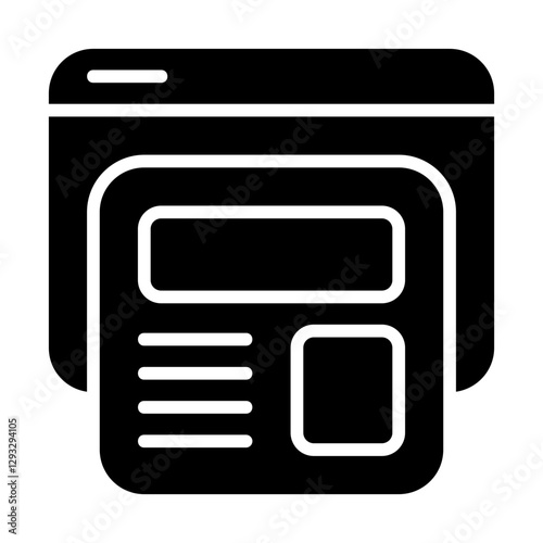 Digital Newspaper Solid Icon