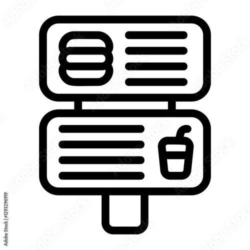 Double Billboard Line Icon