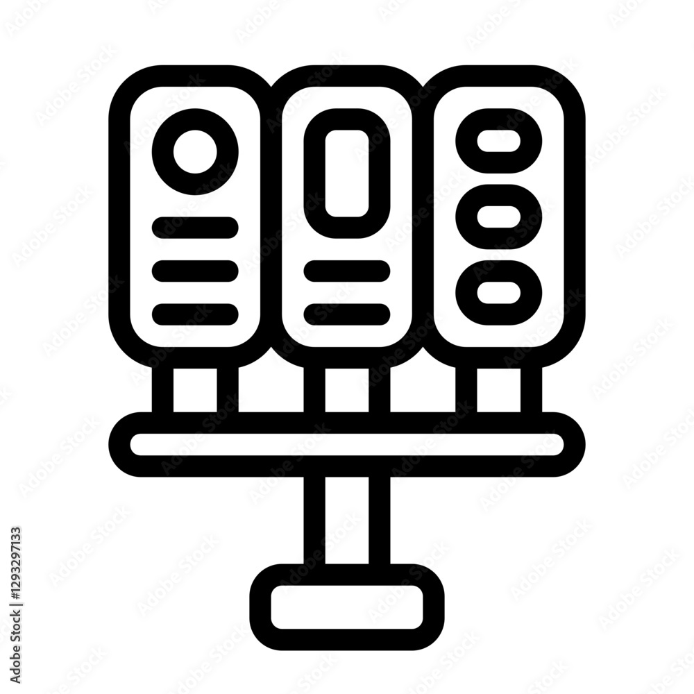 Group Billboard Line Icon