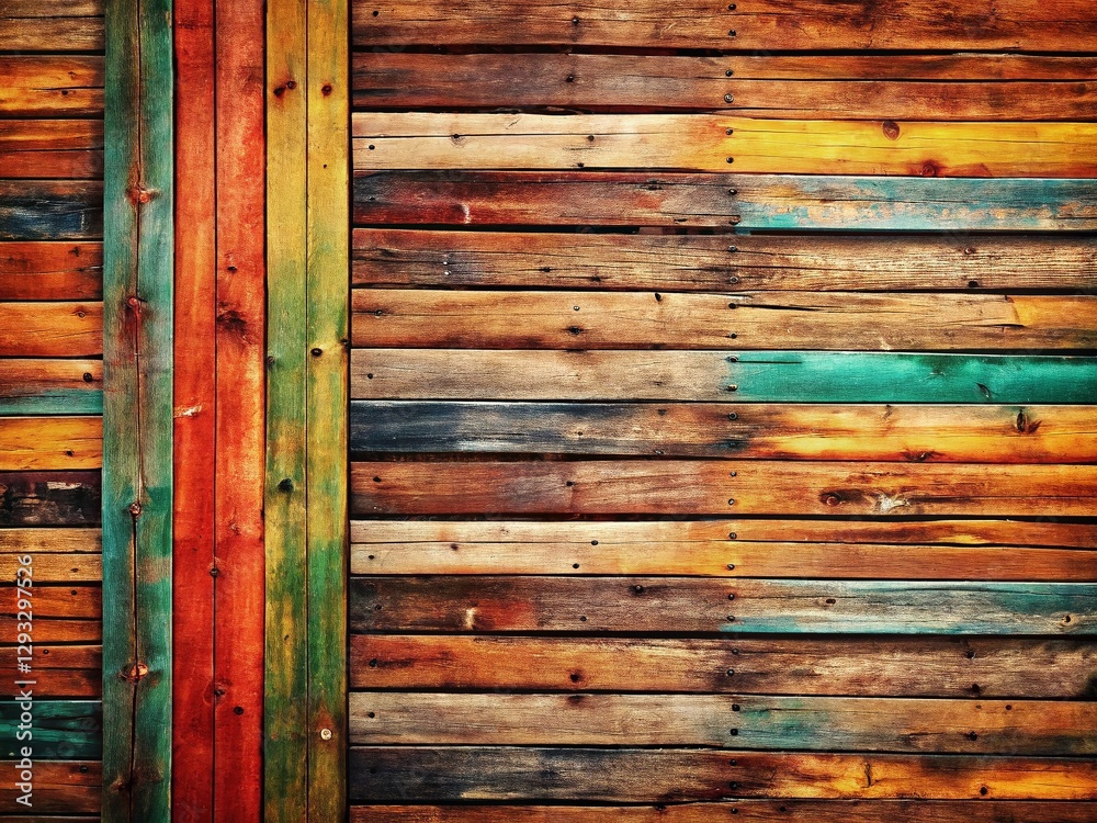 Fototapeta premium Rustic Old Wooden Wall Texture Background with Copy Space - Left Side