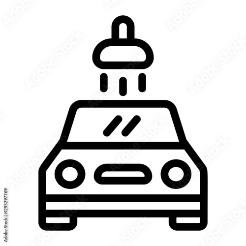 Car Wash Line Icon