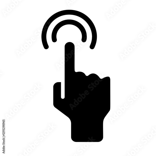 Finger Touch Solid Icon