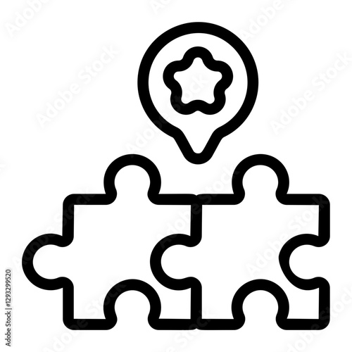 Puzzle Line Icon