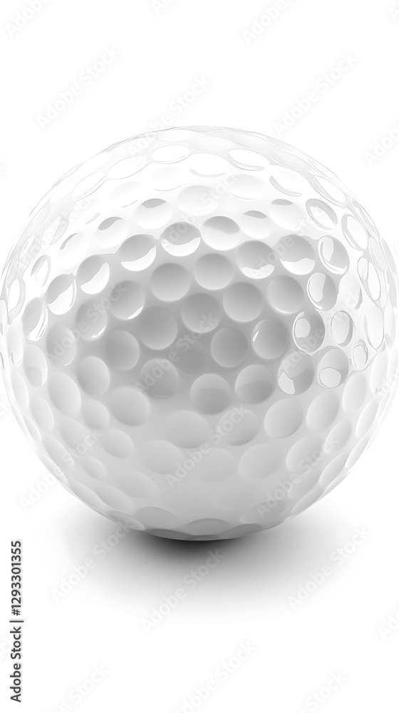 Golf ball, white background, sport Golf ball, white background, sport