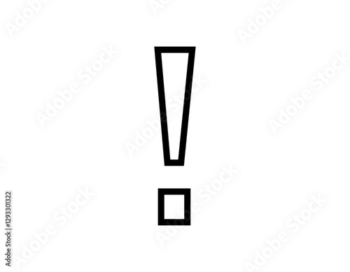 A minimalist exclamation mark symbol, emphasizing clarity and simplicity in design.