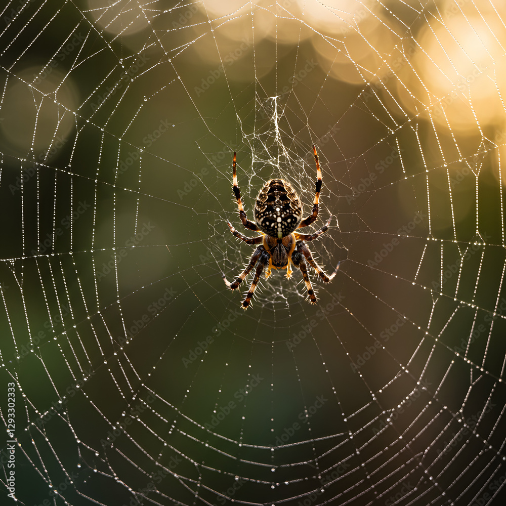 Spider in the web in outdoor Spider in the web in outdoor