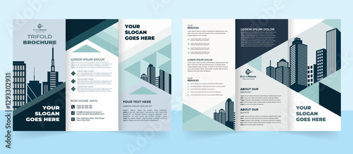 06. Abstract trifold Corporate Business brochure template
