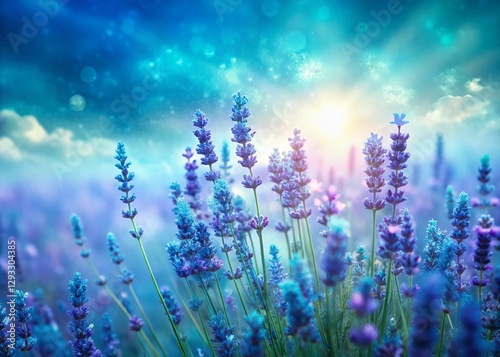 Serene Abstract Background: Lavender, Turquoise & Sky Blue Hues