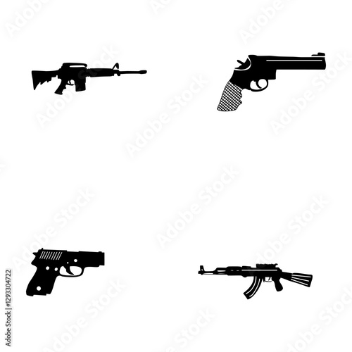 weapon logo style with details that portray precision and technology