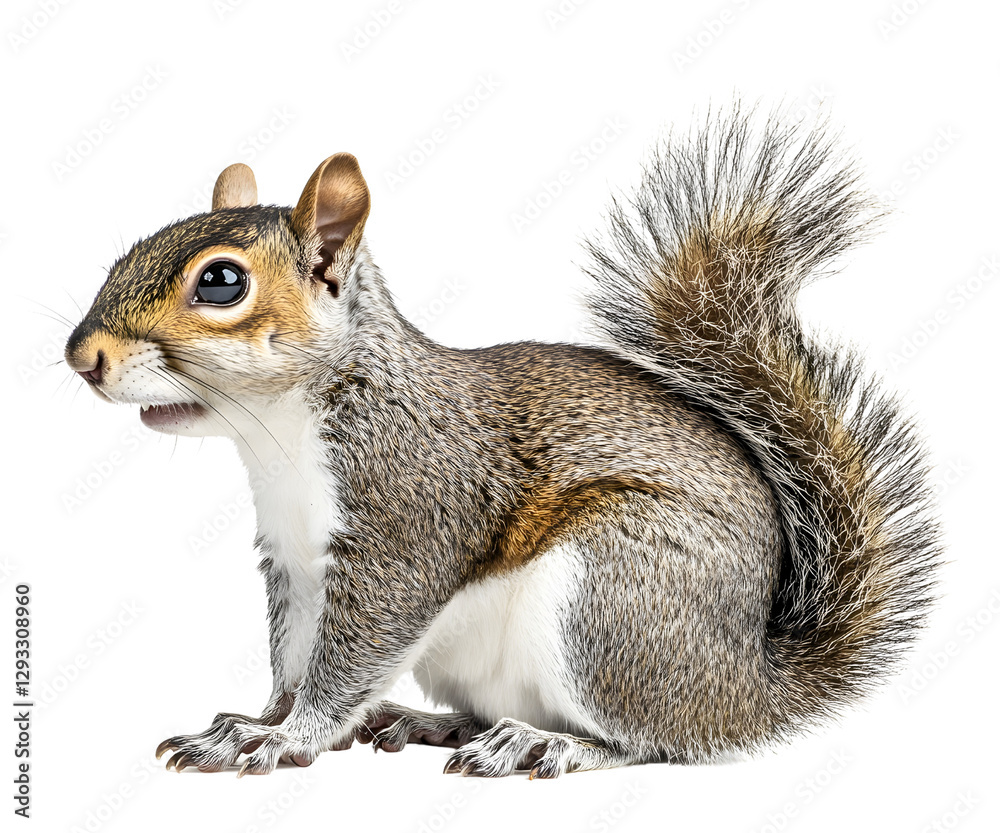 Obraz premium Squirrel isolated on white background.