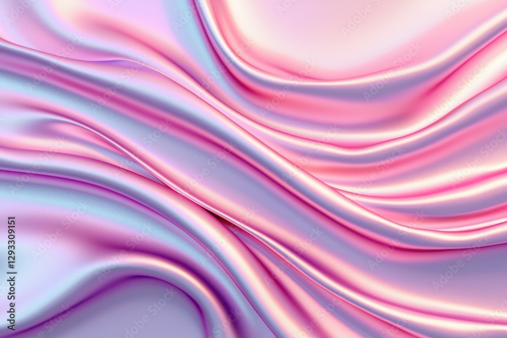 Obraz premium A smooth, flowing fabric in soft pastel hues, featuring gentle curves and gradients that create a serene and elegant appearance.